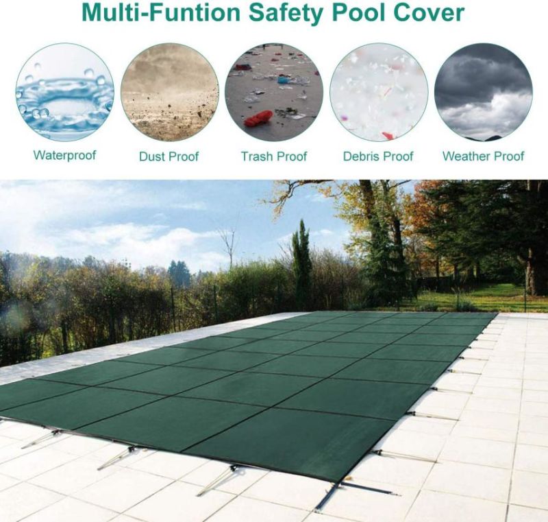 Super Dense Mesh Pool Safety Cover Winter Leaf Swimming Cover, Safety Waterproof Swimming Pool Cover