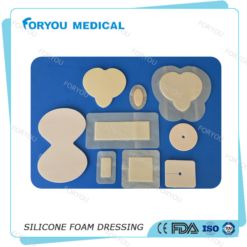CE FDA Luofucon Aposito De Espuma Tracheostomy Stoma Foam Dressing