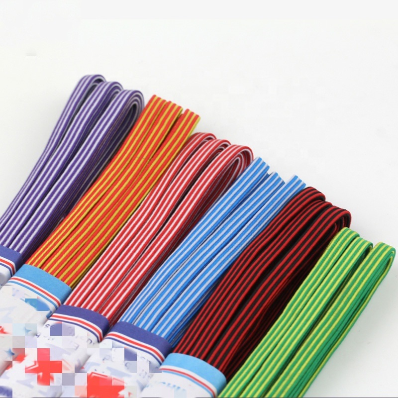 Multicolour Flat Elastic Strap, Strong Elastic Band, Elastic Rubber Flat Strap