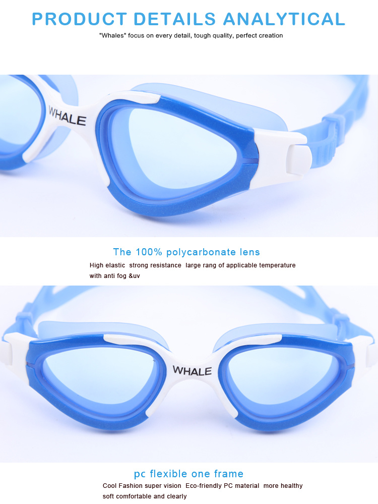 Waterproof Anti Fog Soft Silicone Swimming Goggles with Ce for Adult (CF-6201)