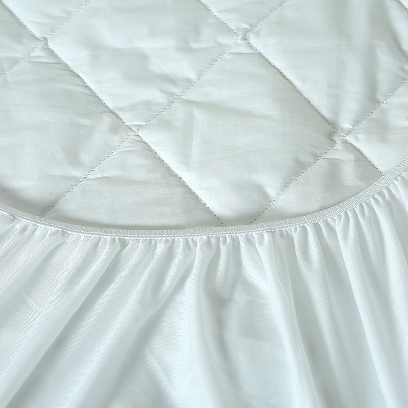 Wholesale Factory Supply White Quilted Microfiber Waterproof Mattress Protector