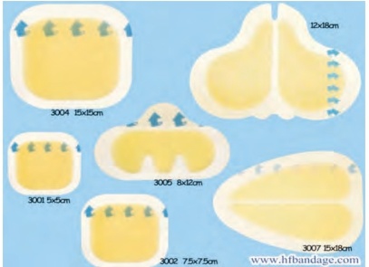 OEM/ Hot Sale Sterile or Non Sterile Semi-Transparent Hydrocolloid Dressing Many Types