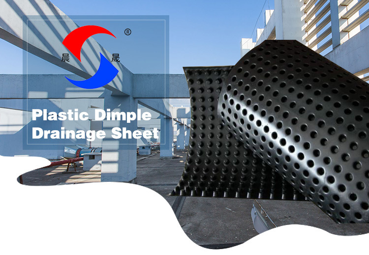 China 1.0mm Dimple HDPE Waterproofing Board Plastic Single Side Dimple