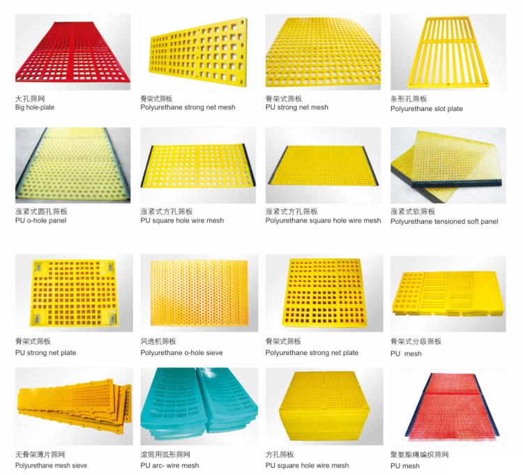 Polyurethane Screen Panels and Plates for Vibrating Screens for Ore Dressing Process