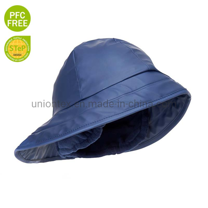 Girl's PU Sou'wester Waterproof Hat PVC Waterproof Cap