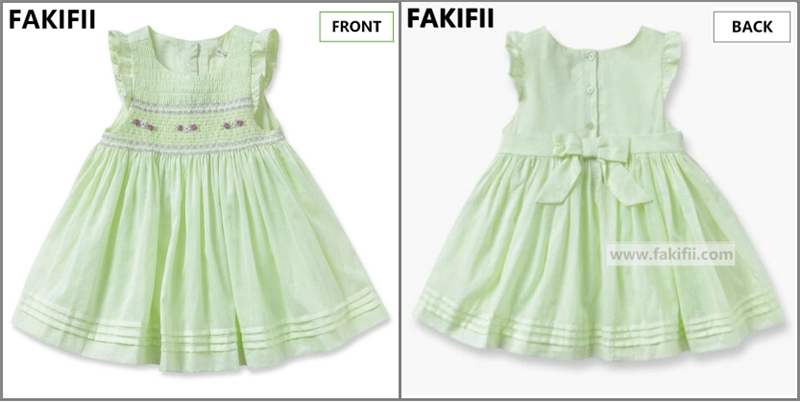 Fakifii Factory Wholesale 2021 Summer Fashion Kids Girls Embroidery Smocked Cotton Dress Boutique Baby Dress