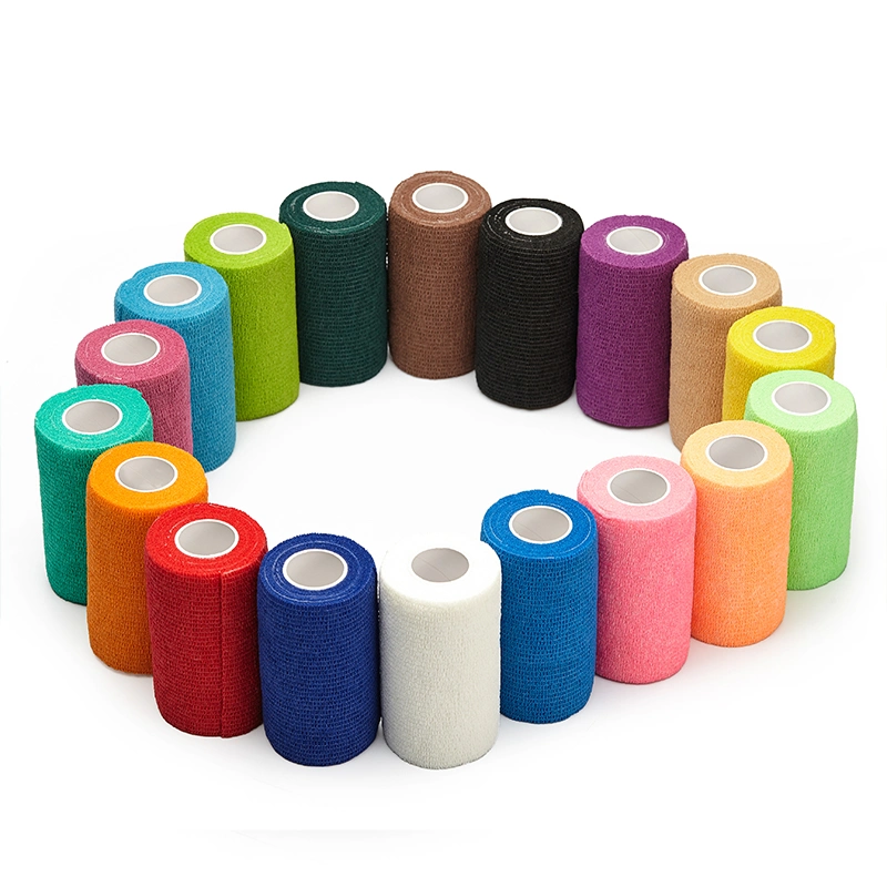 Medical Orthopedic Elastic Waterproof Bandages First Aid Cohesive Tape Dressing Bandage Rolls Supplier Vet Wrap