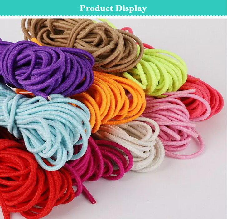 5 Meter 1mm 2mm 3mm Colorful Elastic Round Elastic Band Round Elastic Rope Rubber Band Elastic Line DIY Sewing Accessories