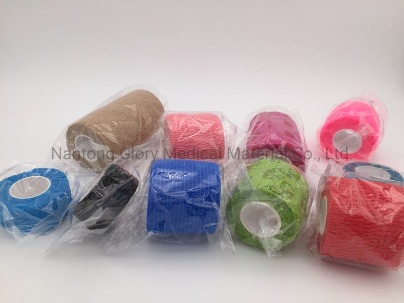 Colorful Cohesive Flexible Bandage Cotton Self Adhesive Bandage