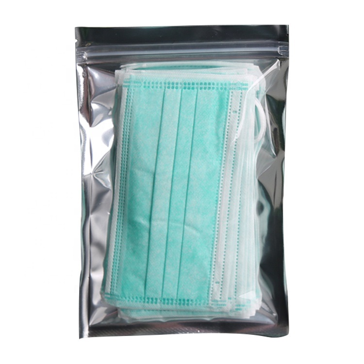 Wholesale Plastic Medicine Packaging Zipper Stand up Aluminium Waterproof Mask Bags