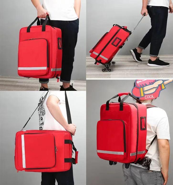 Ambulance Rescue Bag with Trolley CPR Emergency Trauma Kit
