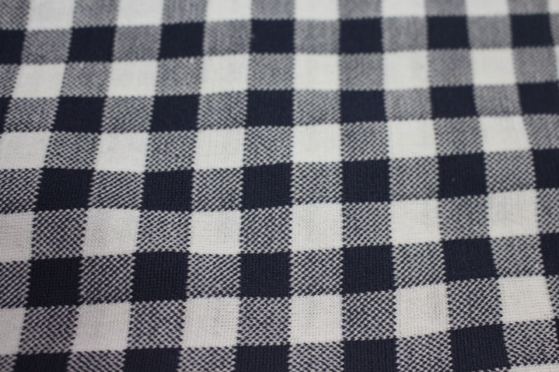 Black and White Gum Grid Checker fabric for Swimwear and Dressing