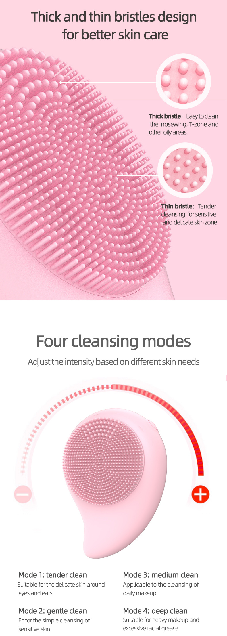 Silicone Wash Face Brush Facial Exfoliator Cleansing Pad Brush for Sensitive Skin