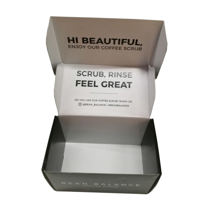 Online Custom Black Printed Paper Box Package with Logo