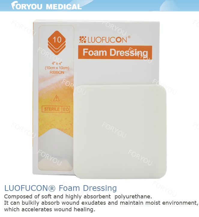 Adhesive Polyurethane PU Foam Dressing Wound Dressing