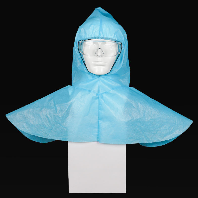 Surgical Medical Disposable Head Cover Hospital Use Disposable Surgical Caps Blue Operating Room Medical Disposable Surgical Hood with Neck Coverage
