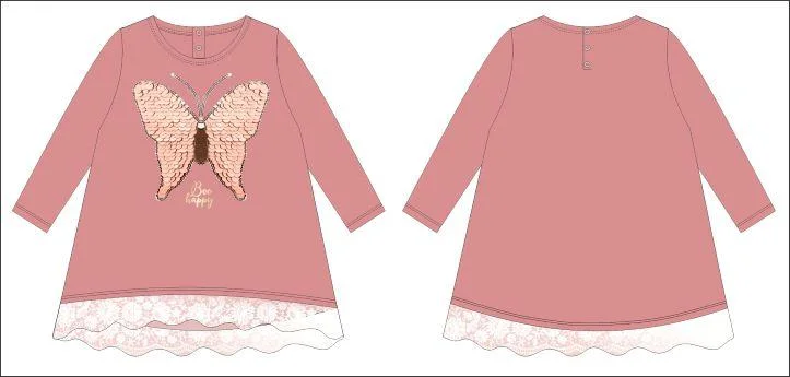Kids Boutique Clothing 100%Cotton Long Sleeves Children Girl Dresses Custom Baby Girls Dresses