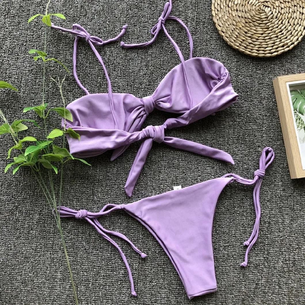 New Style Israeli Style Women Bikini Purple Women Two Piece Swimsuit