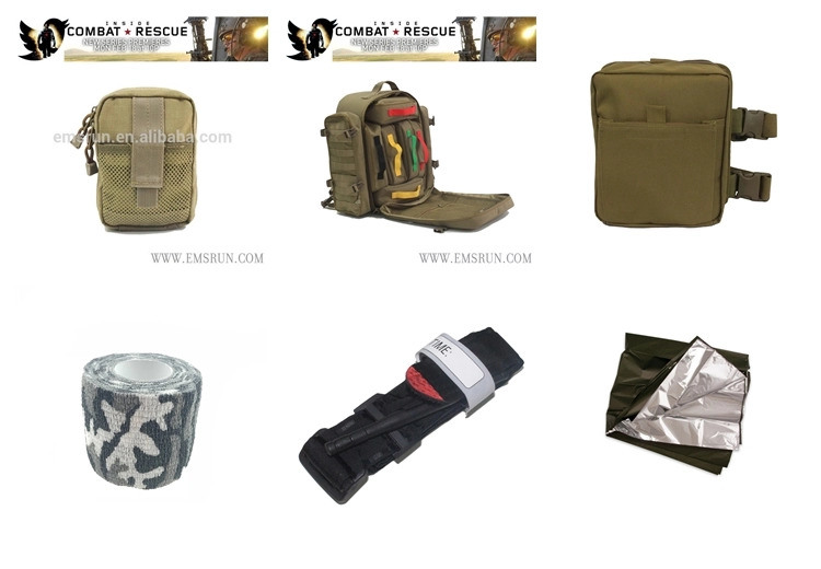 Military Tactical Molle Medics Emergency Kit for Wounds and Bleeding Control