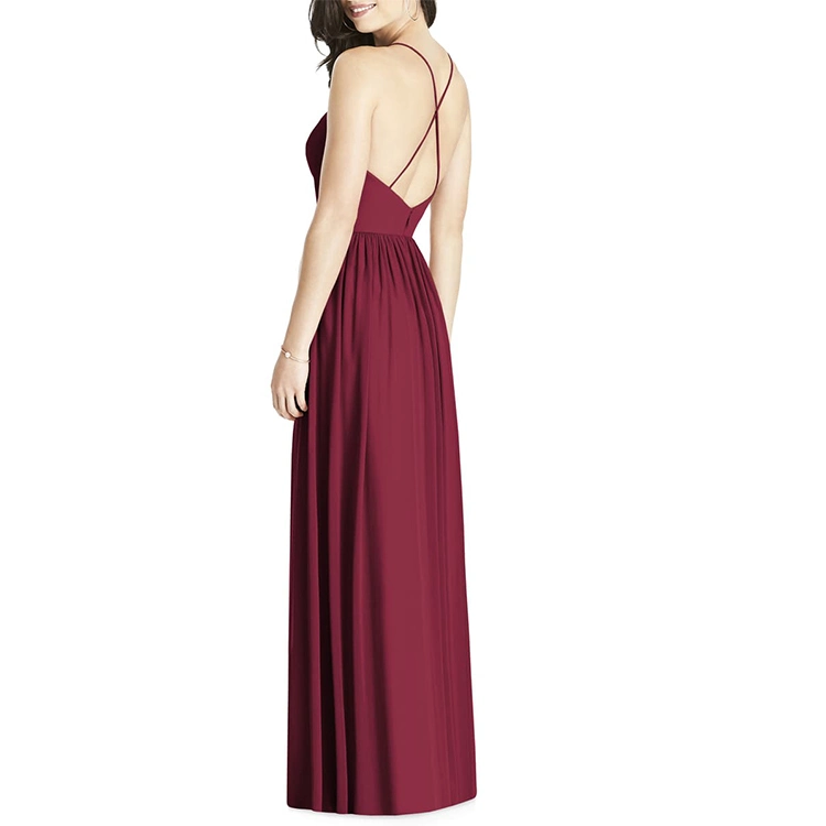 Prom Dresses Long Ladies Night Dress Spaghetti Strap Chiffon Dresses for Ladies