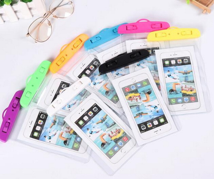 Promotional Swim Waterproof Phone Pouch Cover Fluorescent for iPhone for Xiaomi Mobile Waterproof Case Bag with OEM Brand