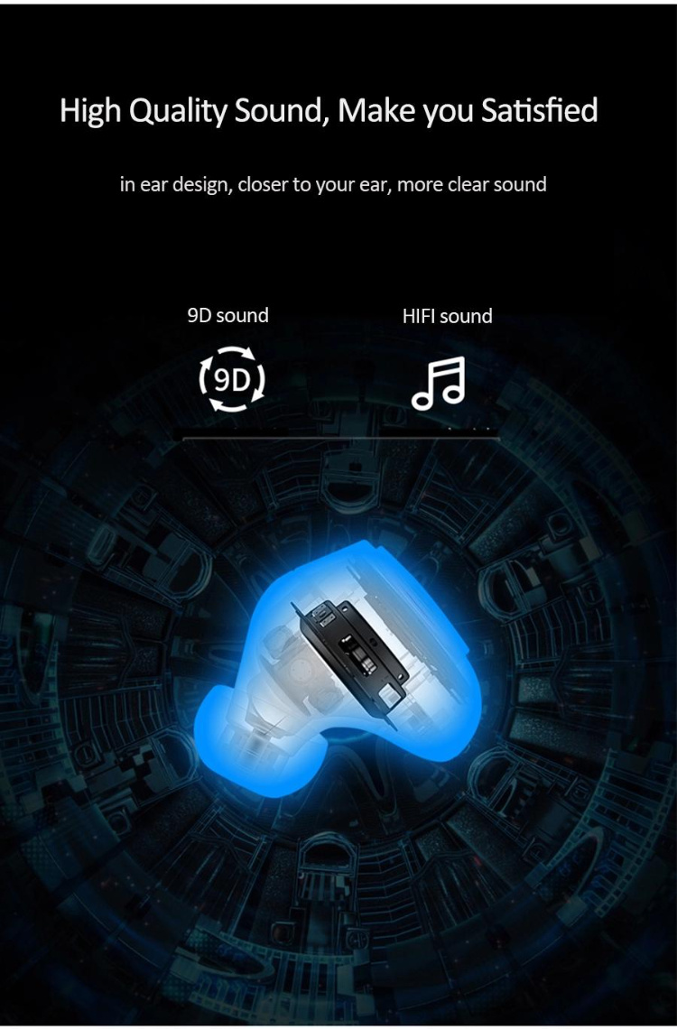 K08 Sports Bluetooth 5.0 Headset Deep Bass Waterproof Headphone