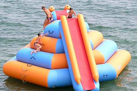 Folating Island Inflatable Climbing Tower for Water Park