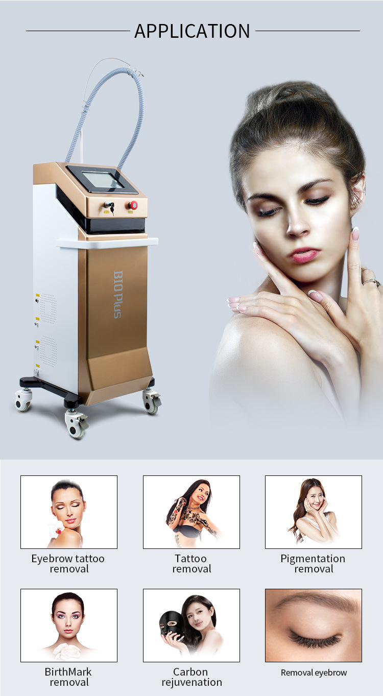 Best Effective Vertical Q Switched ND YAG Laser Tattoo Removal Skin Rejuvenation Beauty Machine