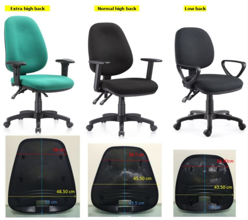 Extra Big and High Back Staff Office Computer Chair with Fabric Upholstered