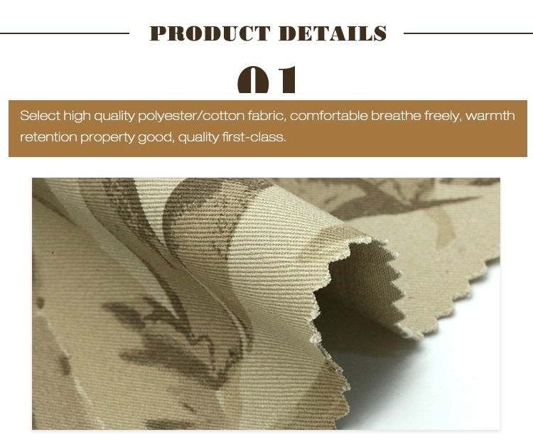 100% Cotton Reactive Printing Camouflage Uniform Dress and Trousers Woven Fabric