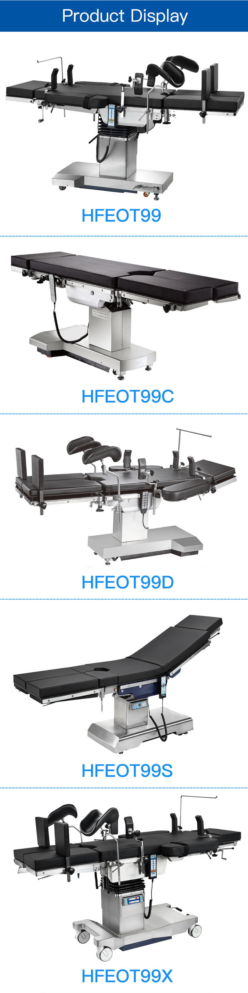 Surgical Equipment Electric Hydraulic Surgical Operating Table Theatre (HFEOT99)