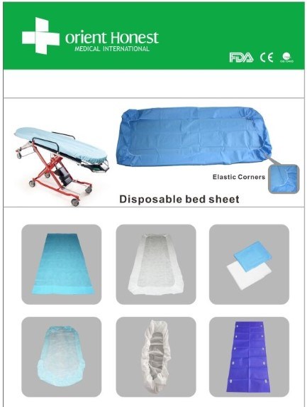 Two-End Stretch Style Disposable Bed Cover Sheet PP/PE/SMS/Microporous/ Hotel Message Use Bed Cover