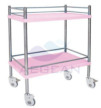 AG-Ss053D Ce & ISO Approved Stainless Steel Medical Dressing Trolley