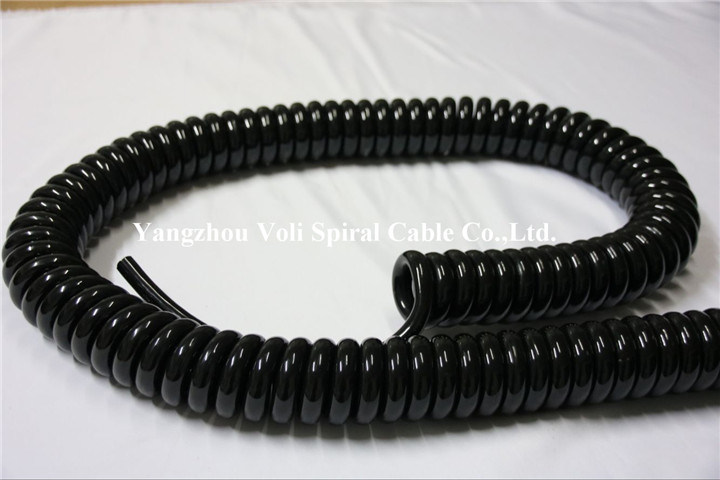 Flexible PVC PUR TPU Coiled Wire Spiral Cable