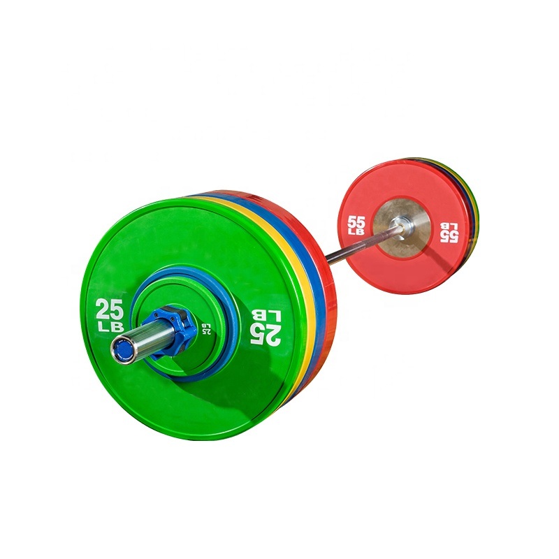 Color Striped Kg Lb Weight Lifting Striped Bumper Plate