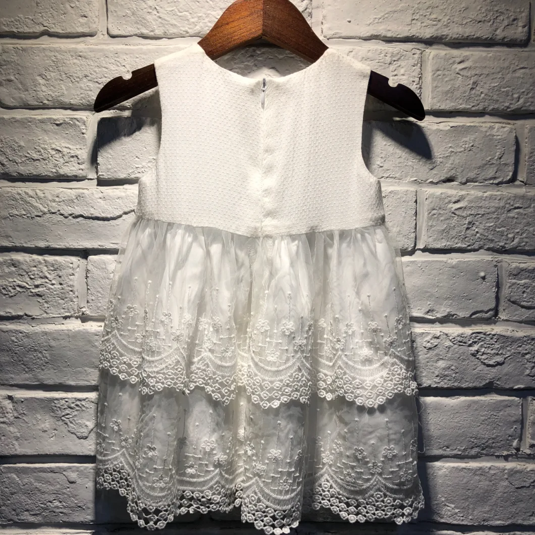 Girl's Wear Princess Dress Gauze Skirt Little Girl Dress Short-Sleeved Girl Summer Skirt