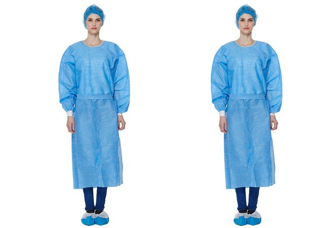 Disposable Medical Anti-Virus Nonwoven Medical Waterproof Surgical/Doctor/Visitor/Sterilized Isolation Patient Gown