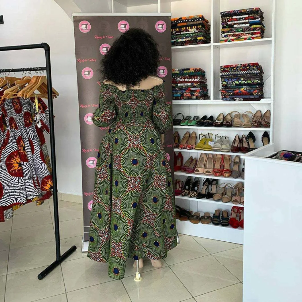 Turkey Ethnic Dresses African Dress Design Women Floral Digital Printing Dress Lady Dress