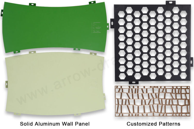PVDF Lightweight Aluminum Cladding Wall Panels for Curtain Walls/Facade