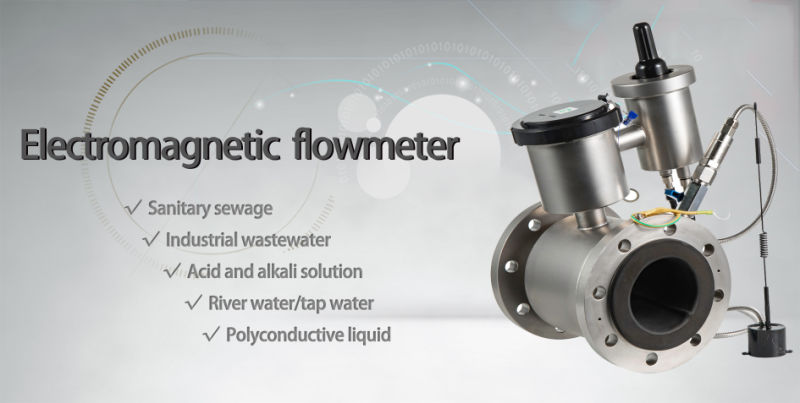 Water Flow Measuring Instrument Pulse Fluid Liquid Electromagnetic Flowmeter
