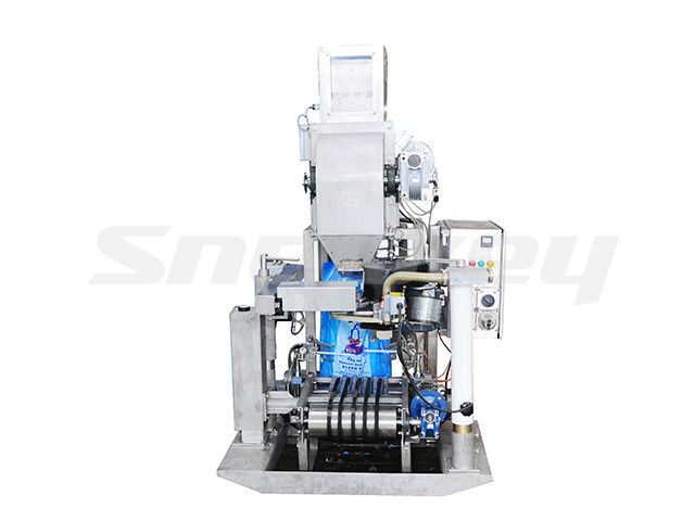 Full-Automatic Bagging Machine with Bandage Mechanism for Ice