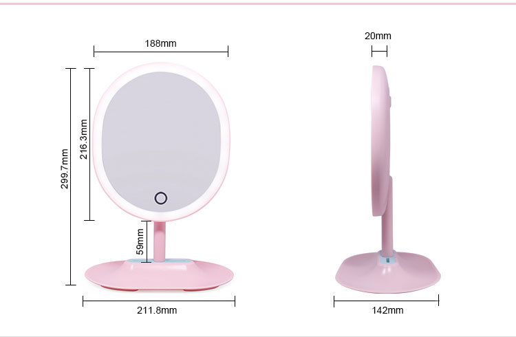 Newest Rechargeable Makeup LED Mirror for Dressing
