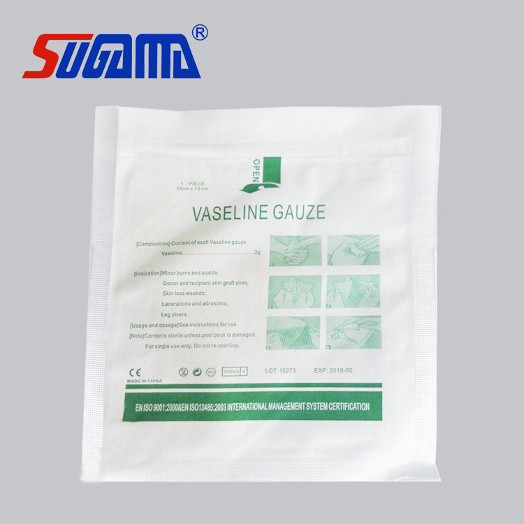 CE Approved Scratch and Wound Paraffin Gauze Dressing