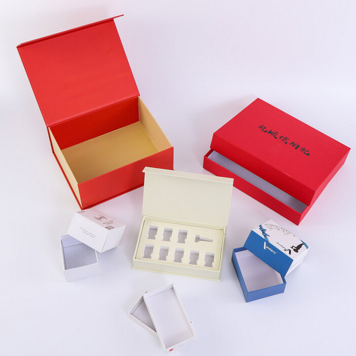 Luxury Paper Gift Box with PVC Transparent Clear Lid and Ribbon