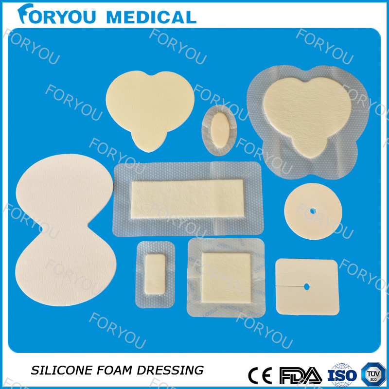 Surgical Adhesive Superabsorbent Wound Dressings Ce FDA with Silicone Adhesive Layer