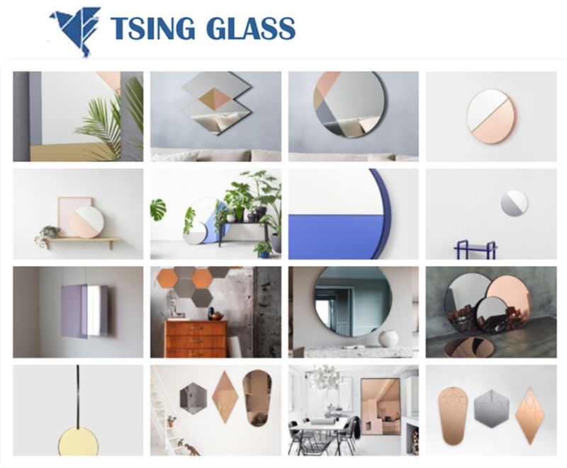 Glass Mirror / Silver / Aluminum Mirror for Decoration / Buildings / Washing Room / Dressing