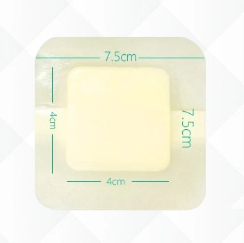 Disposable Medical Supplies Hydrocolloid Foam Dressing 7.5X7.5cm Self-Adhesive