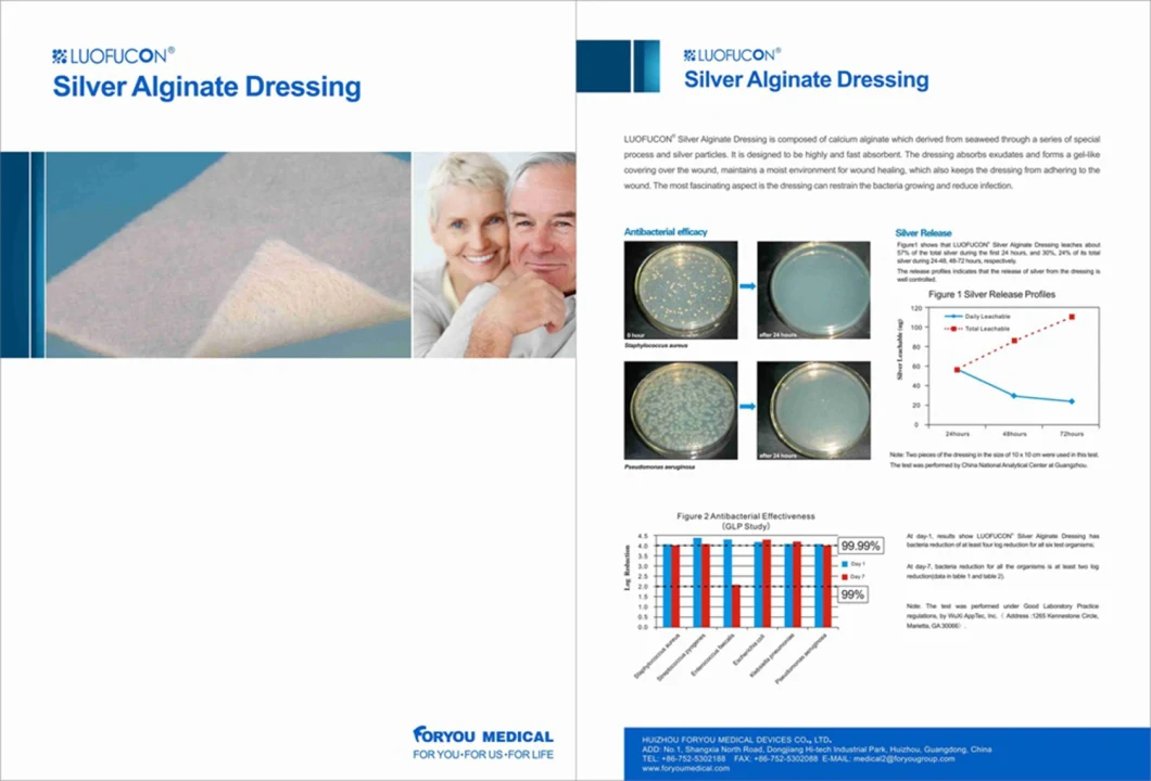 Silver Alginate Dressing Form Antibacterial Dressing
