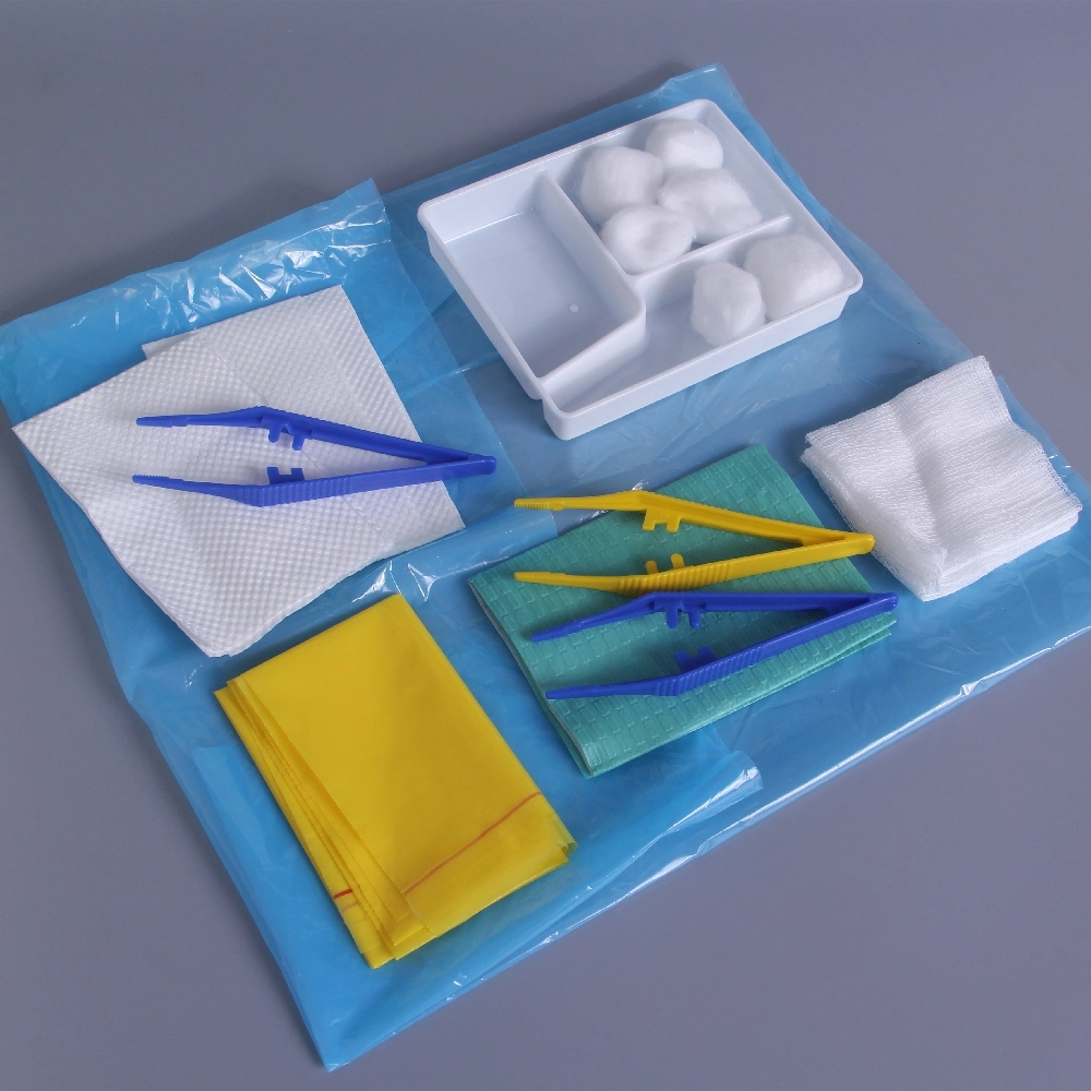 Disposable Medical Dressing Products Sterile Gauze Swab Cotton Ball Dressing Set
