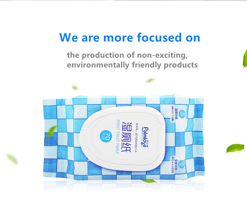 Palmlove Flushable Organic Eco Friendly Wet Wipes for Sensitive Skin